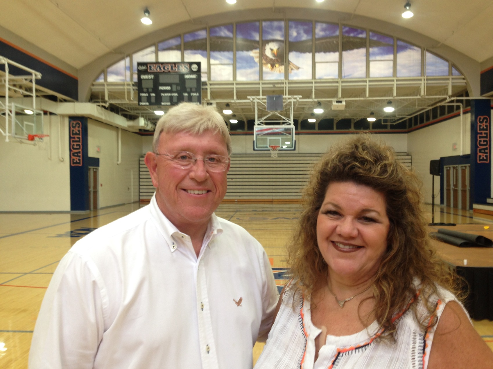 Director of Athletics Allen Morgan introduces Doodle Johnson as Carson-Newman's new Eagle Club Director
