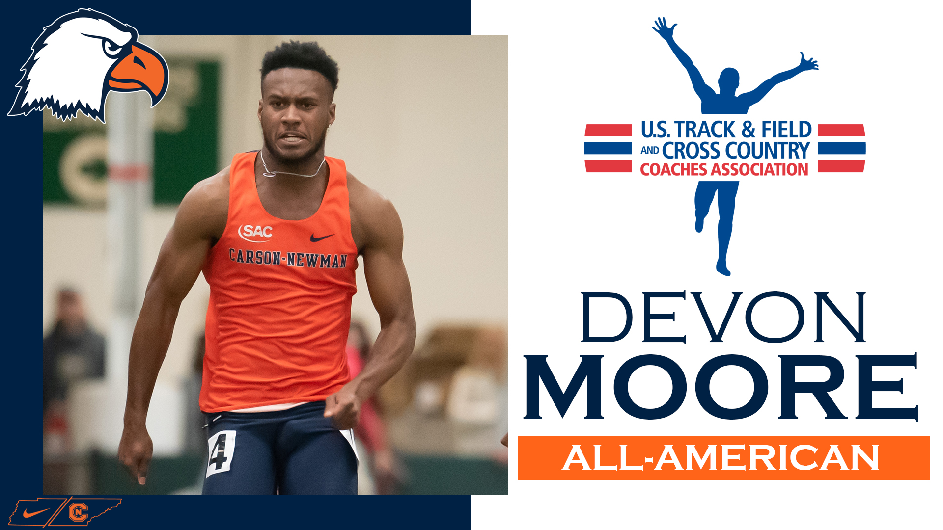USTFCCCA tabs Moore All-American in 60 and 200