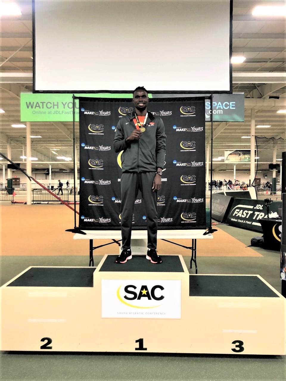 Eagles claim three medals, set two records on day one of SAC Indoor Championships