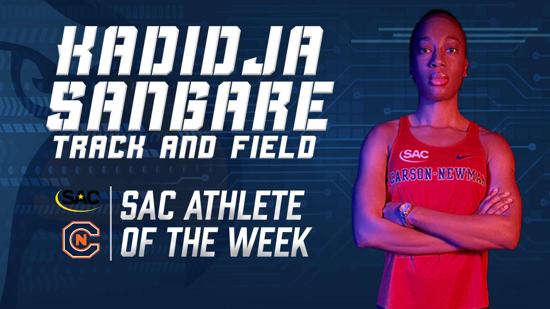 Sangare named SAC Varsity Gems Women's Indoor Field Athlete of the Week