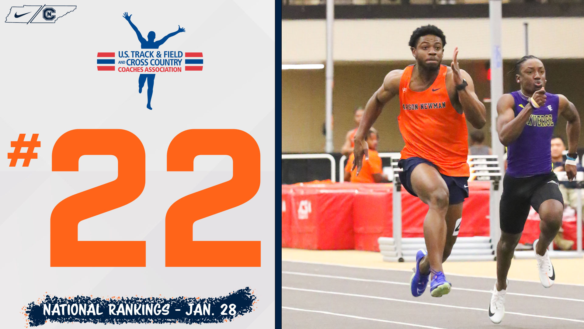 C-N Men's Track and Field Debuts at No. 22 in Initial USTFCCCA Poll
