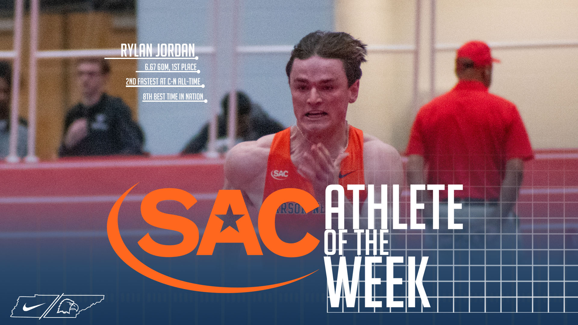 Jordan wins his second SAC Athlete of the Week honors for his performance in Nashville