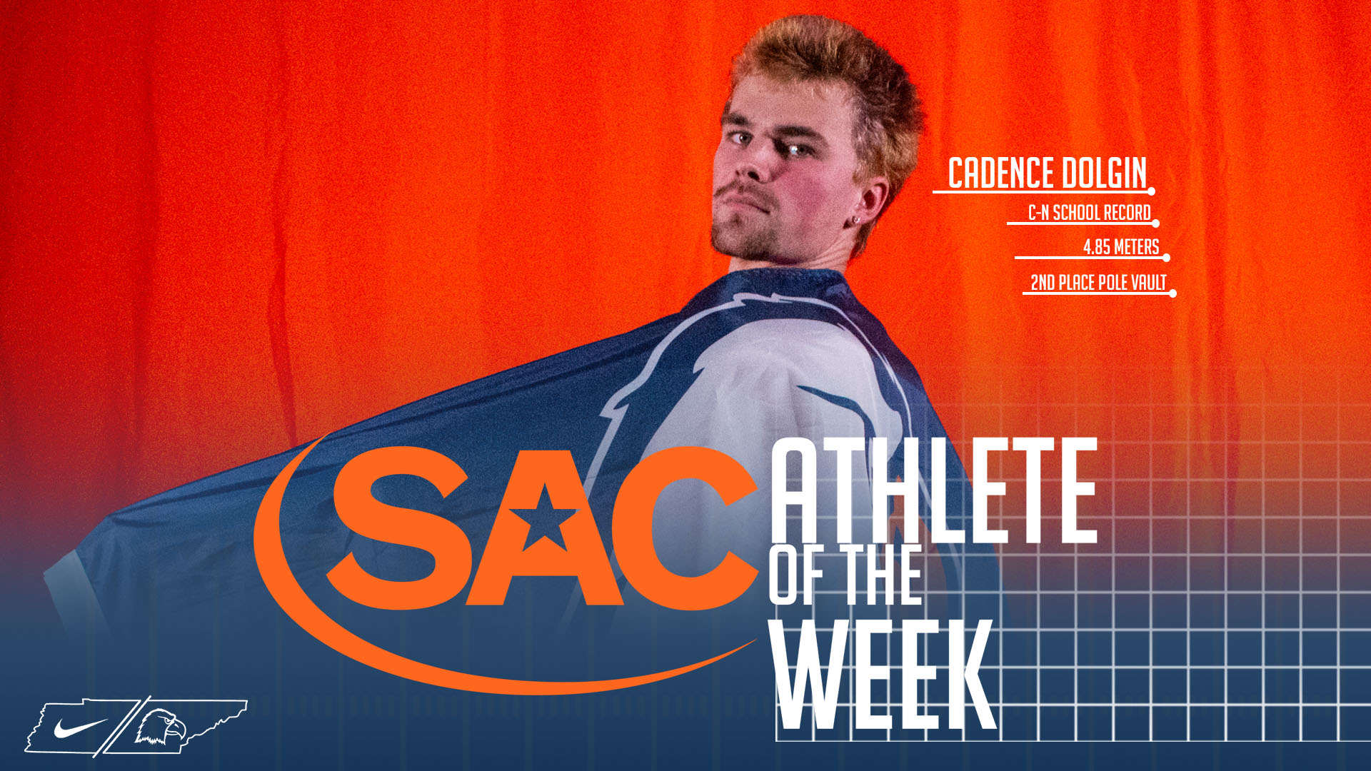 Dolgin named SAC Outdoor Field Athlete of the Week after school record