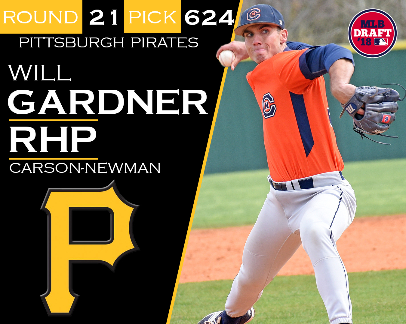 Gardner selected in 21st round by Pittsburgh Pirates