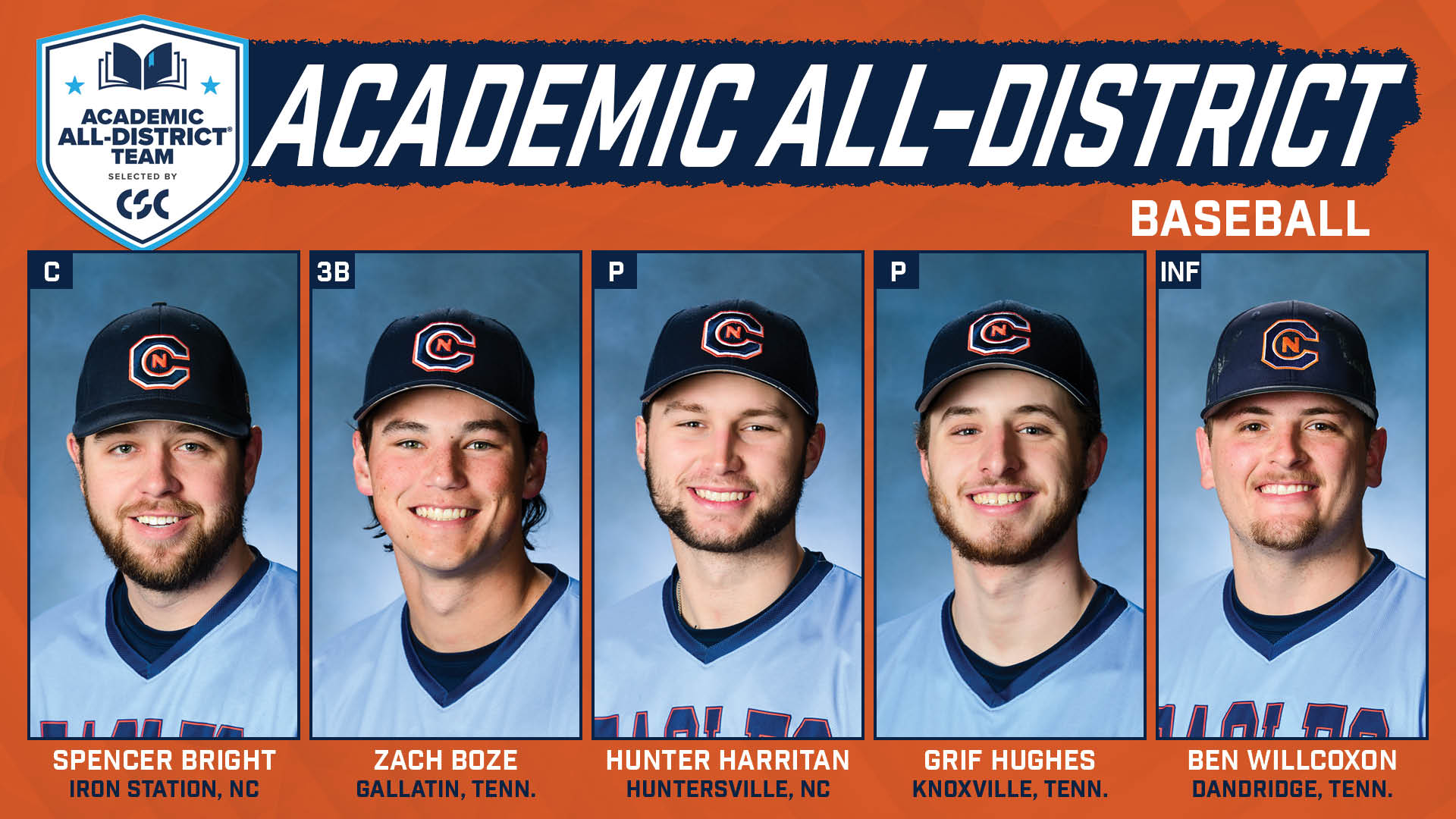 Record five Eagles named CSC Academic All-District