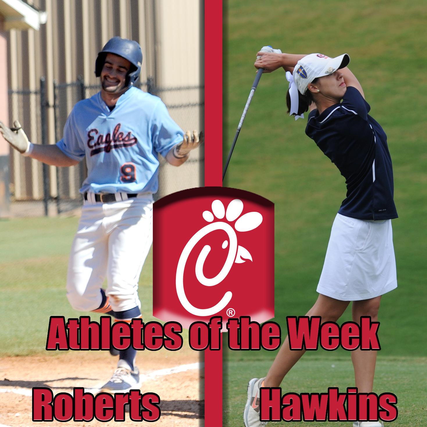 Roberts, Hawkins grab Chick-Fil-A Athlete of the Week honors