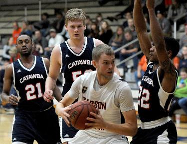 Eagles surge in second half, beat Catawba 91-88