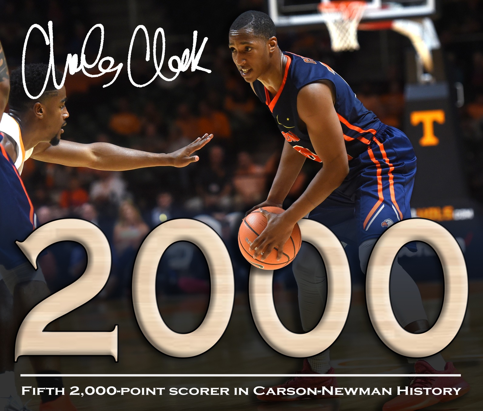 Clark bypasses 2,000-point mark, C-N clobbers Catawba 101-75