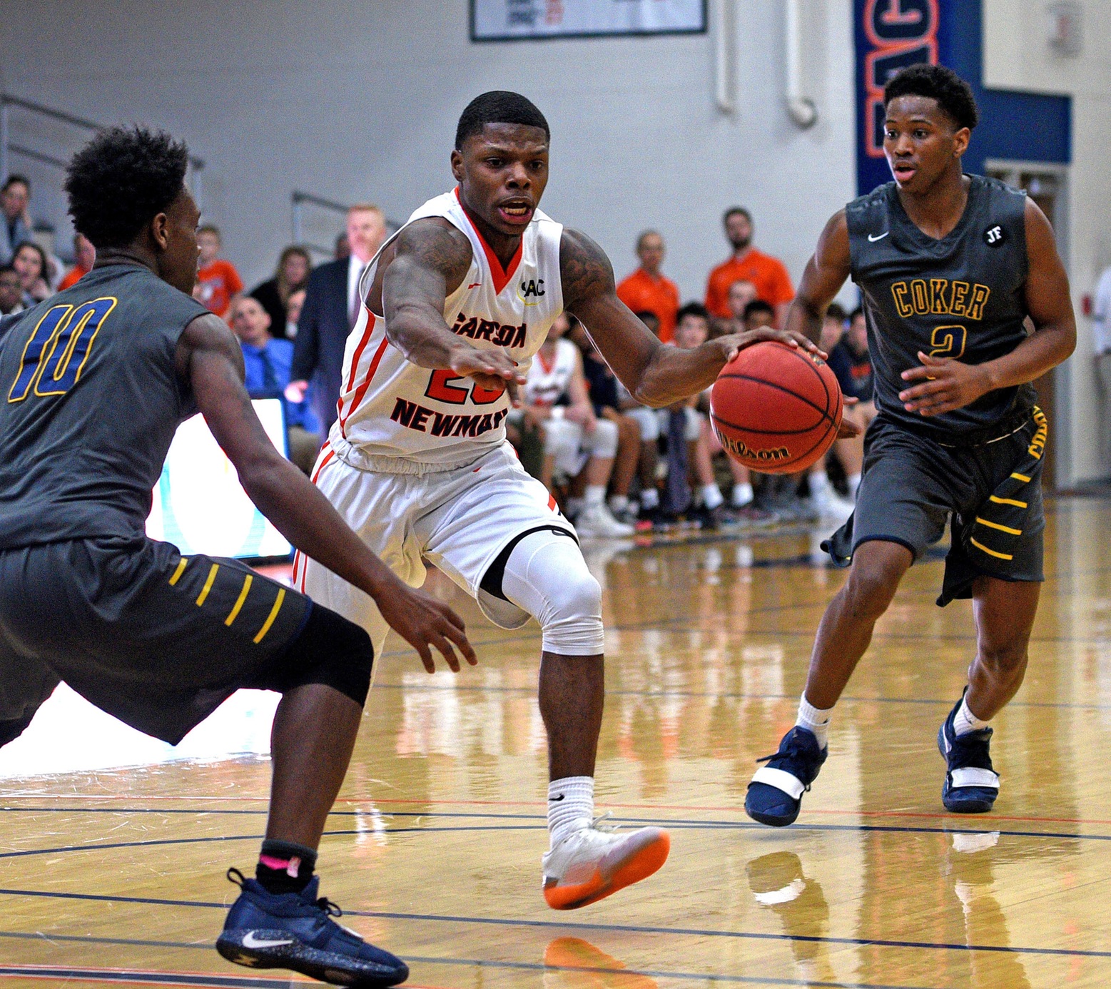 Late first-half run powers top-seeded Queens past Carson-Newman in SAC quarters