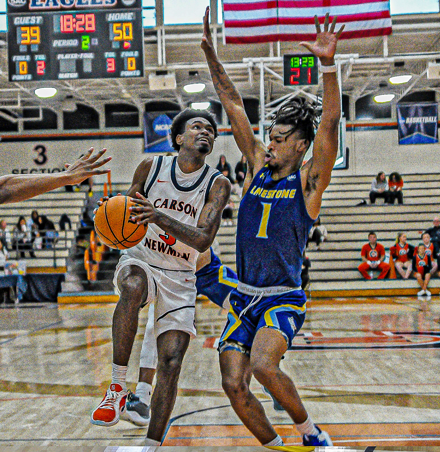 No. 19 Eagles use three ball to march by Saints 98-89