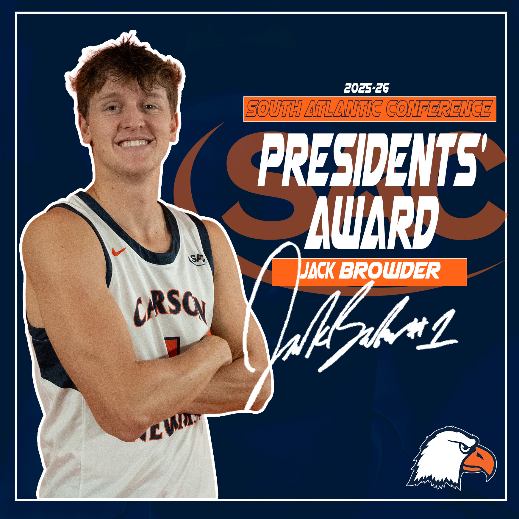THREE-PEAT! Browder becomes first three-time SAC Presidents' Award Winner