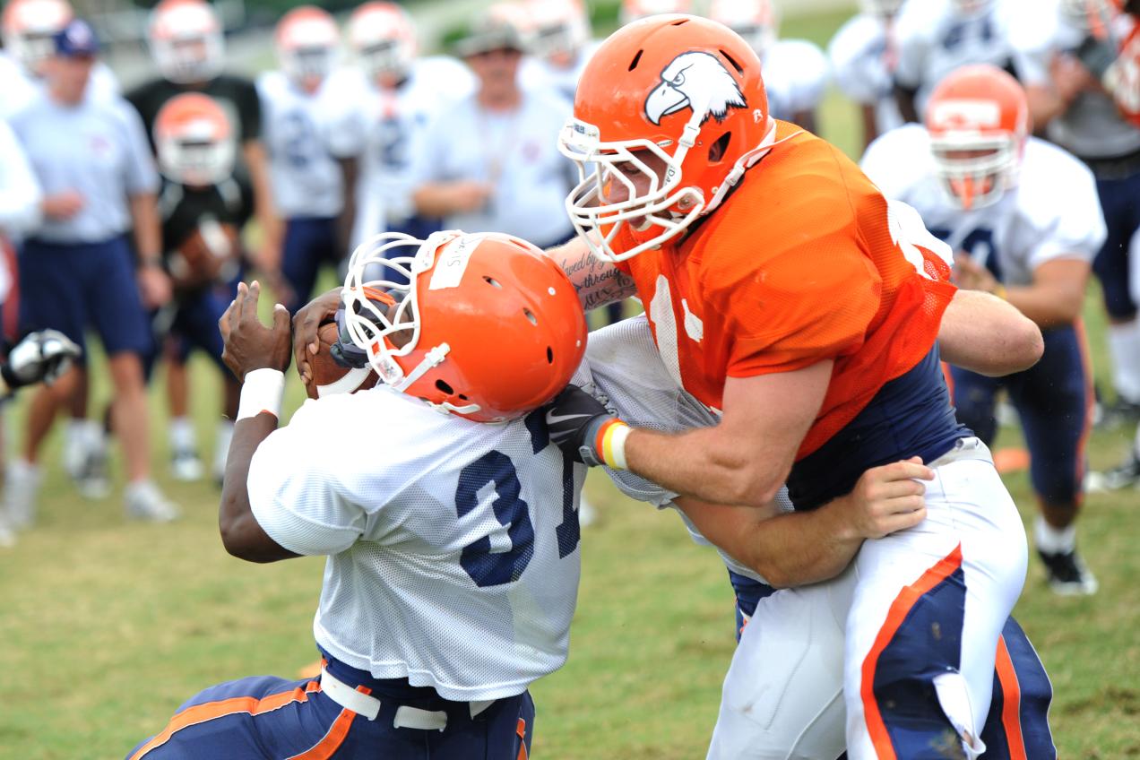Eagles Don Full Pads For First Time; First Scrimmage Set for Wednesday