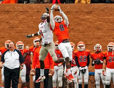 Eien Jacob timed this interception perfectly in the Eagles' final regular season home game against Newberry.