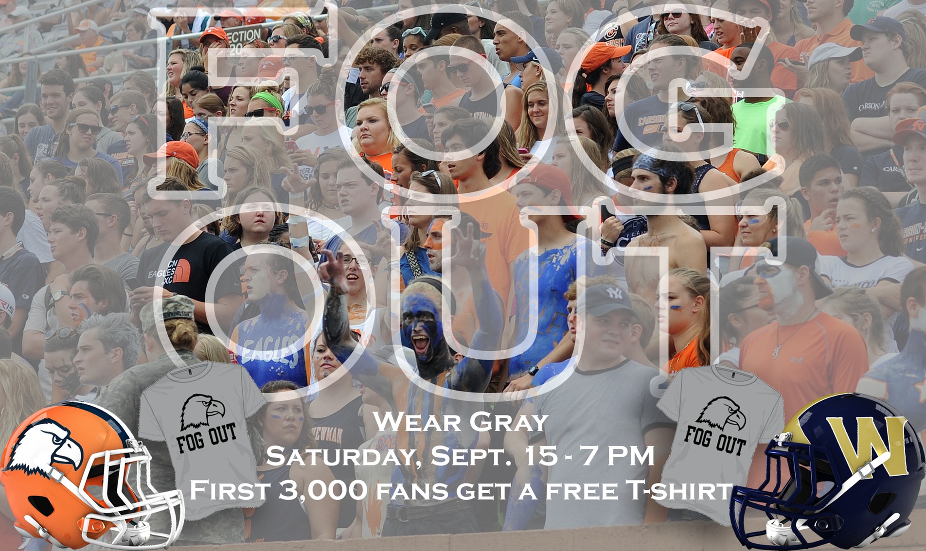 Saturday's game with Wingate declared a "Fog Out," football aims to set Burke-Tarr attendance record