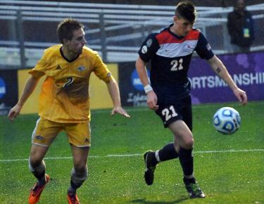 Frame about to strike the Eagles' last second goal in the championship match.