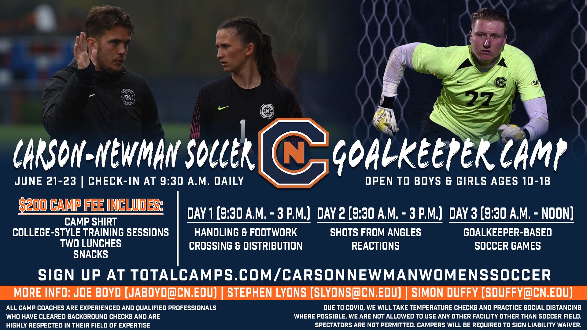 C-N Summer Goalkeeper Camp set for June