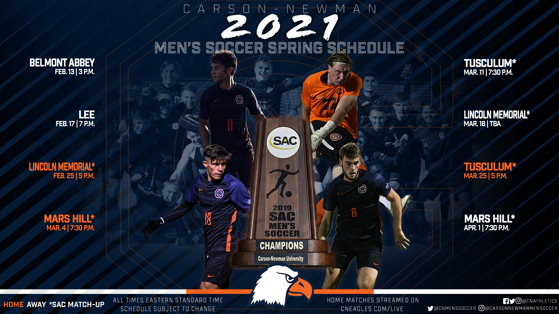 Eagles unveil 2021 spring schedule