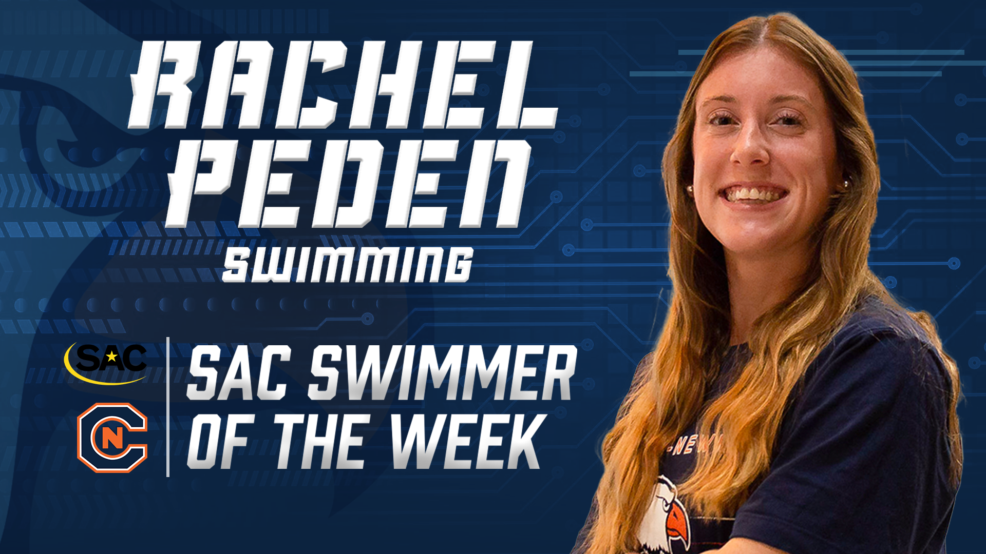 Peden named Varsity Gems SAC Women's Swimmer of the Week