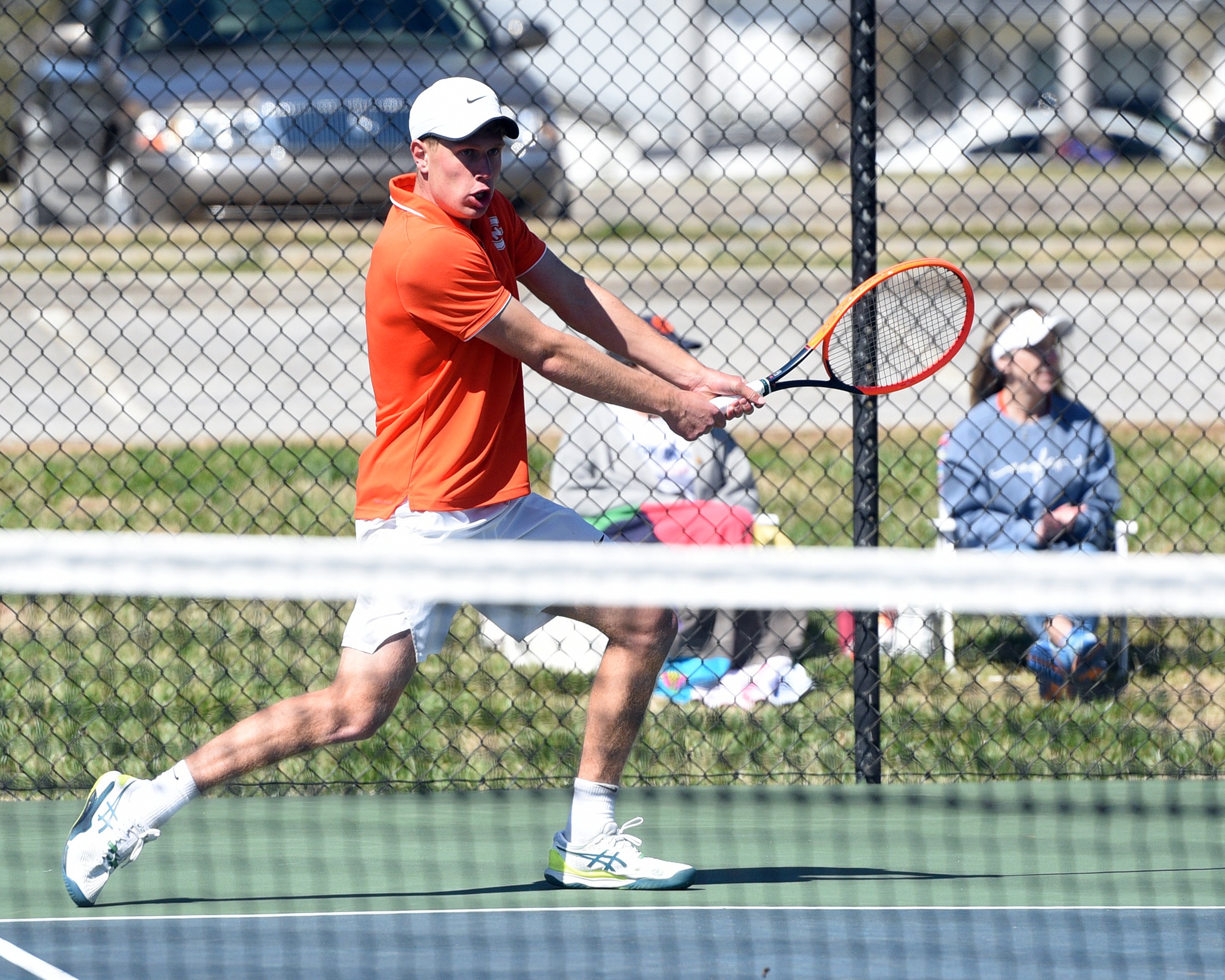 Men's Tennis Breaks Out Brooms vs Coker