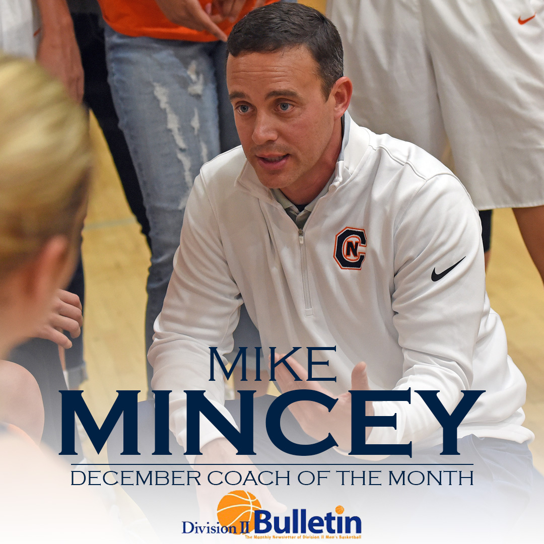 Mincey named Women&rsquo;s Division II Bulletin Coach of the Month