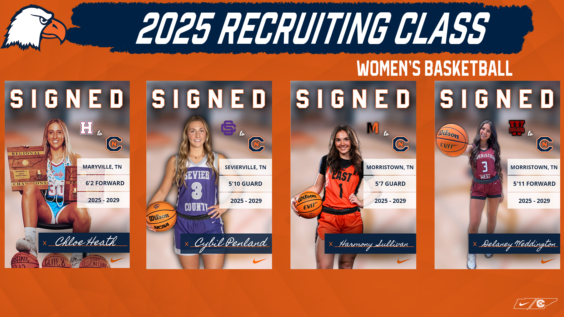 Four new Lady Eagles signed for 2025