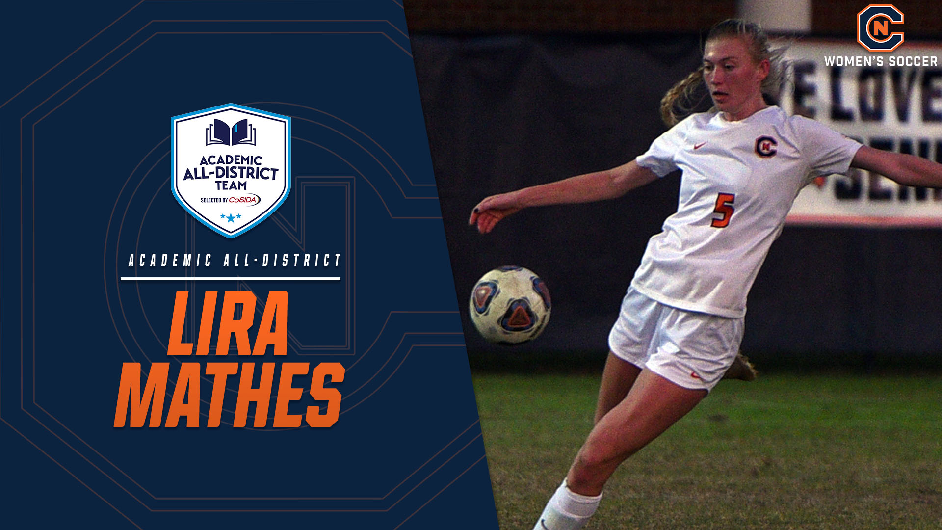 Mathes awarded CoSIDA Academic All-District honors for second time in career