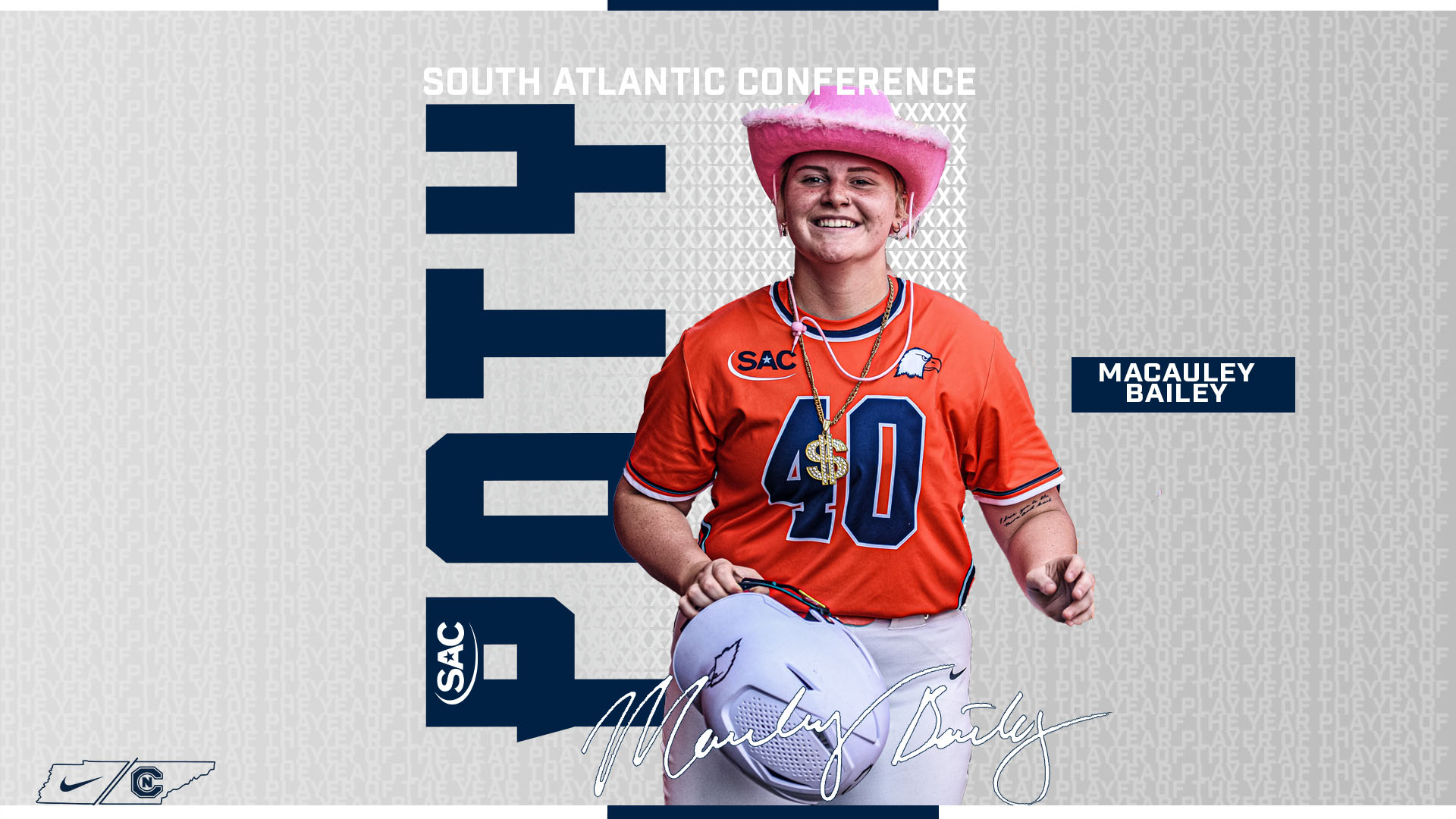 Bailey sweeps Player, Freshman of the Year; four Eagles honored by SAC