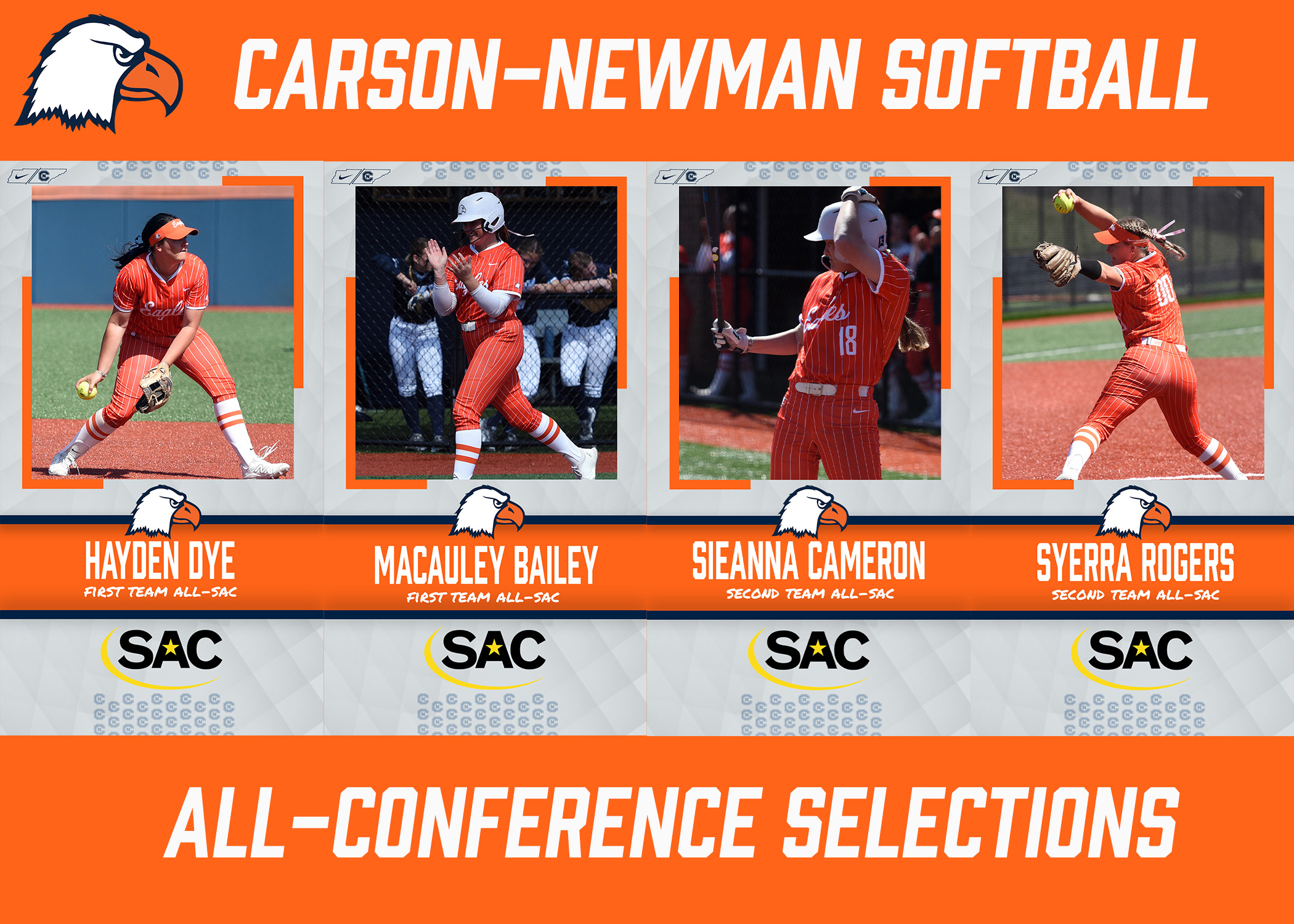 Four Eagles Selected to All-SAC Teams