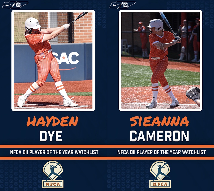 Dye, Cameron Named to NFCA DII Player of the Year Watchlist