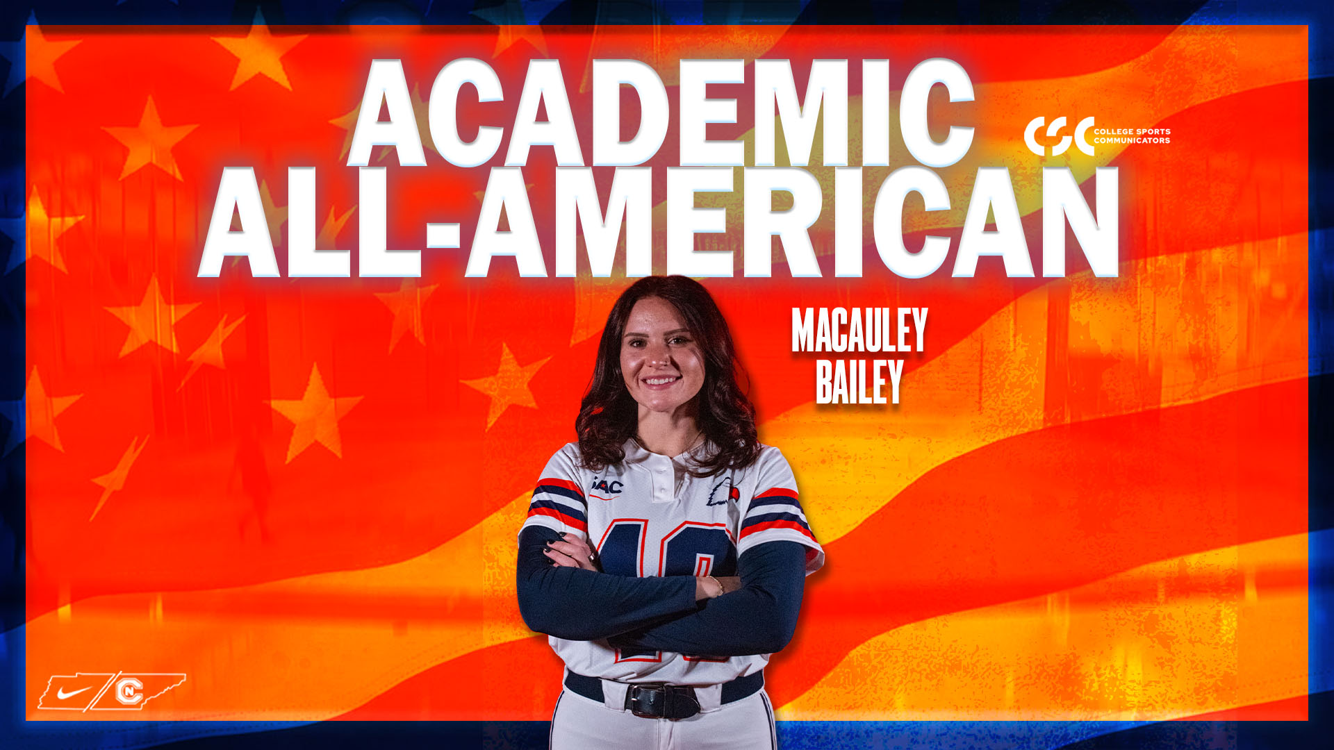 Bailey becomes the first three-time Academic All-American in C-N softball history