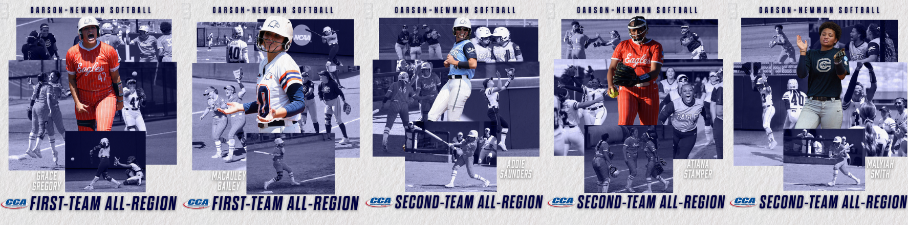 Bailey and Gregory earn First-Team honors, as five Eagles make D2CCA All-Region