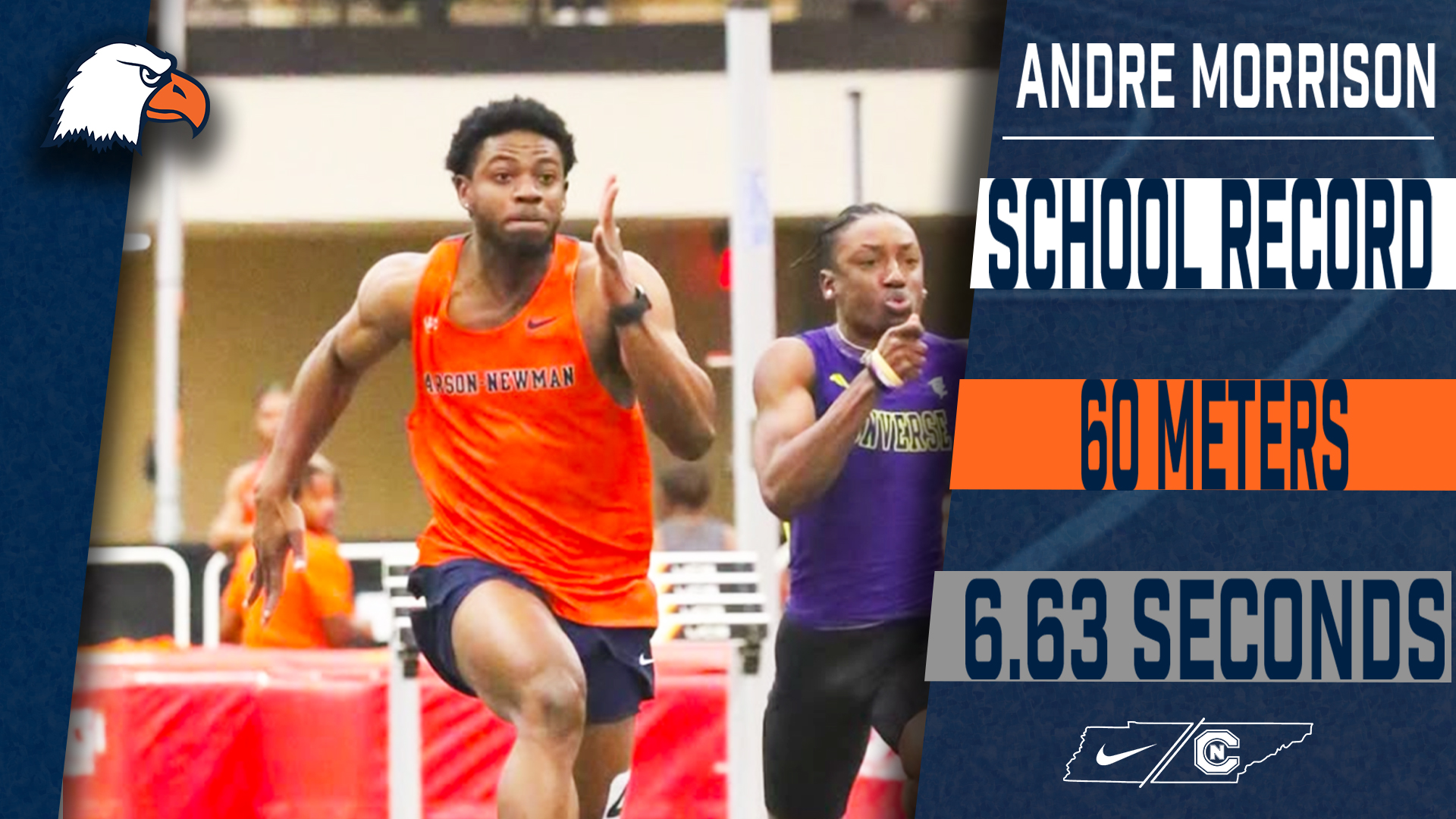 Morrison Smashes School Record in 60m at VMI Invitational