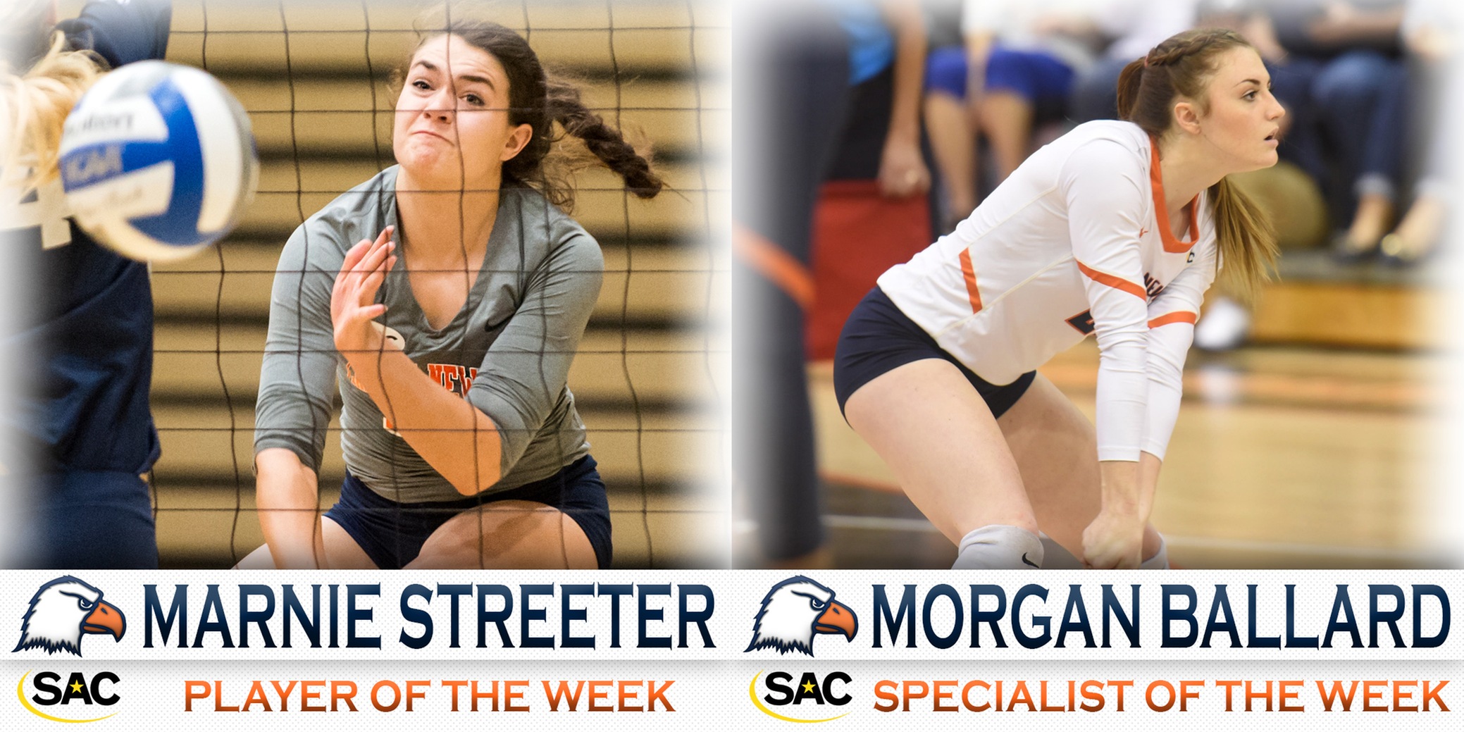 Ballard and Streeter sweep SAC weekly accolades