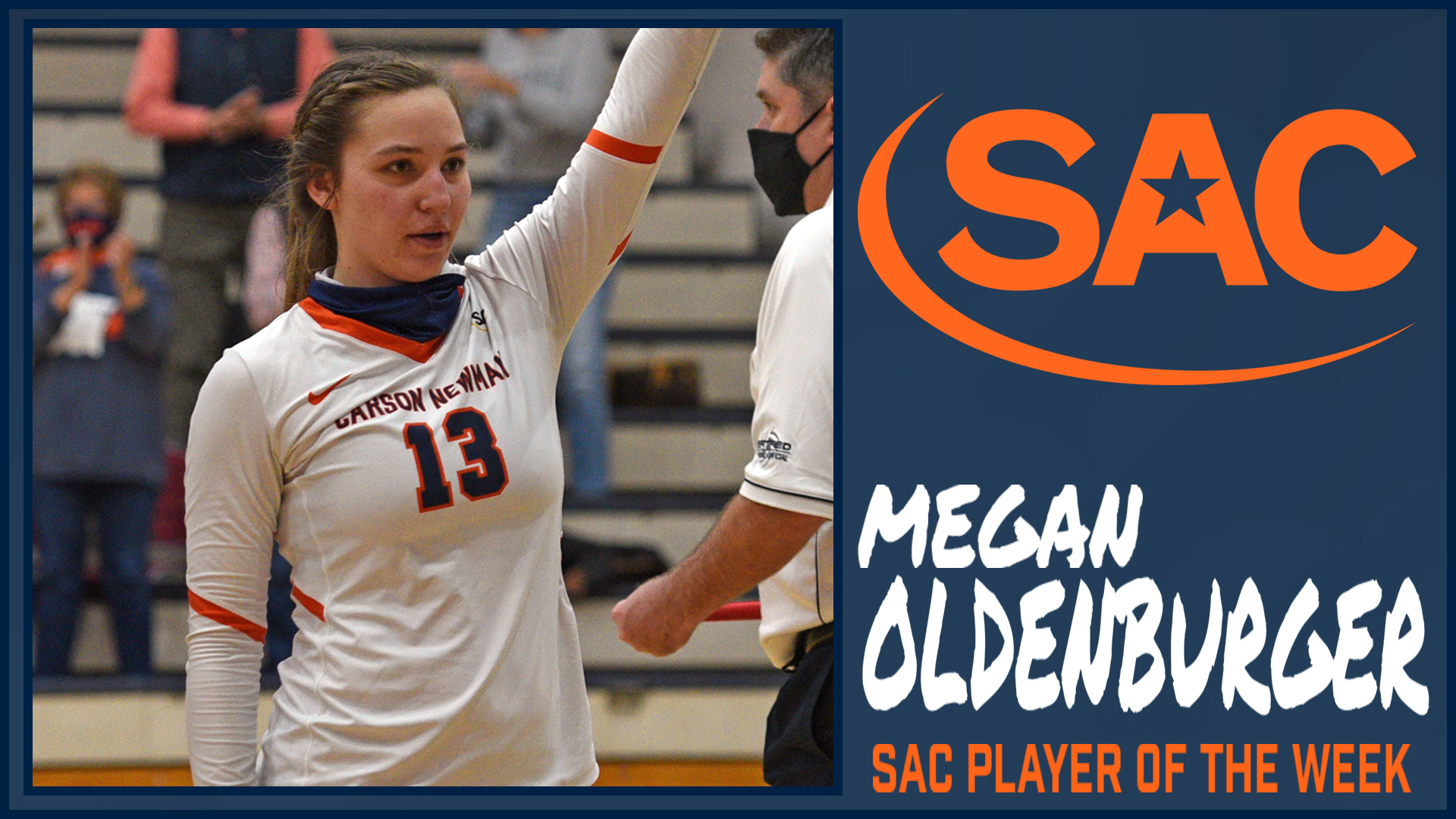 Oldenburger snares first-career SAC weekly award