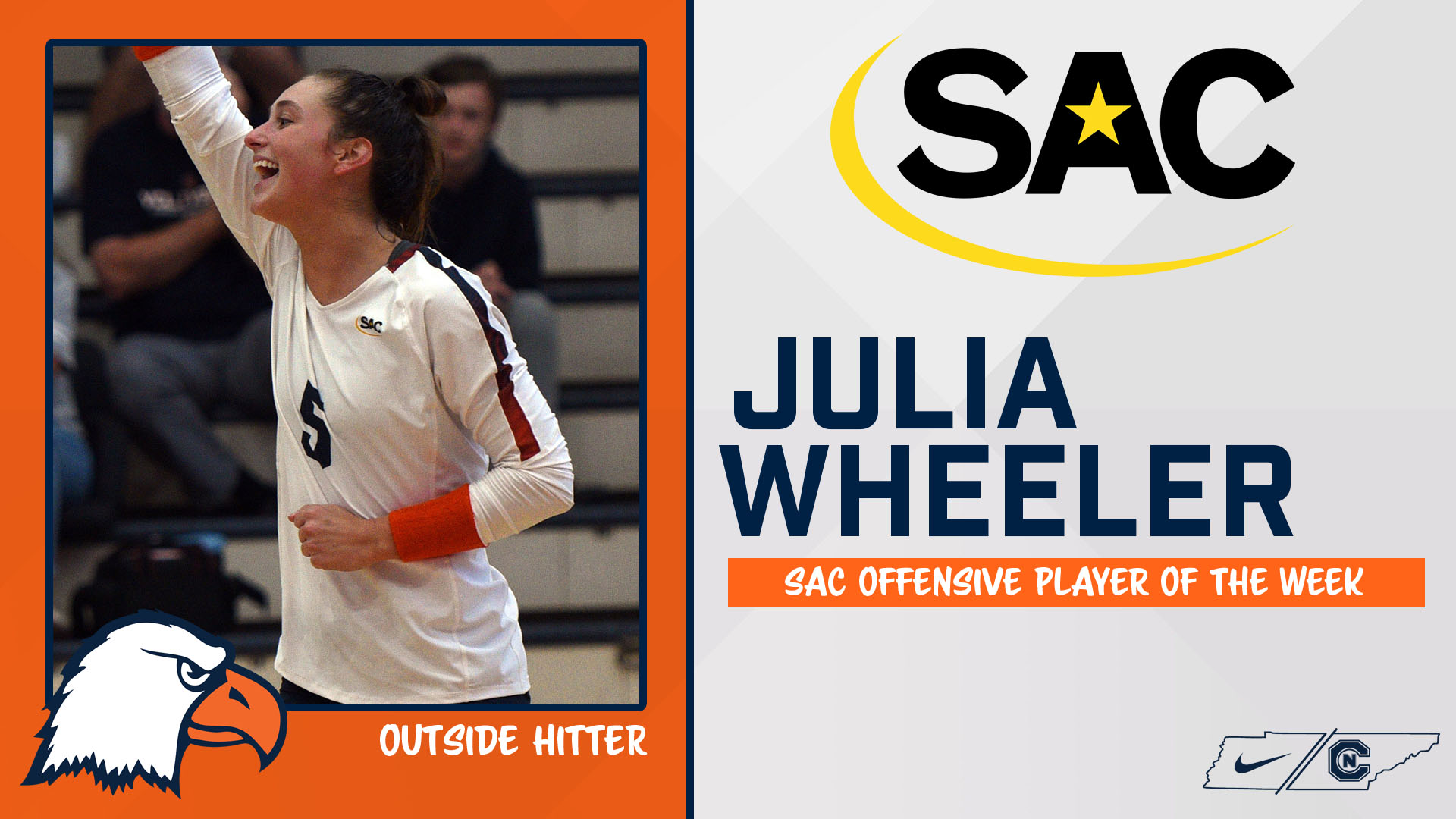Wonderful Wheeler earns SAC Player of the Week honor