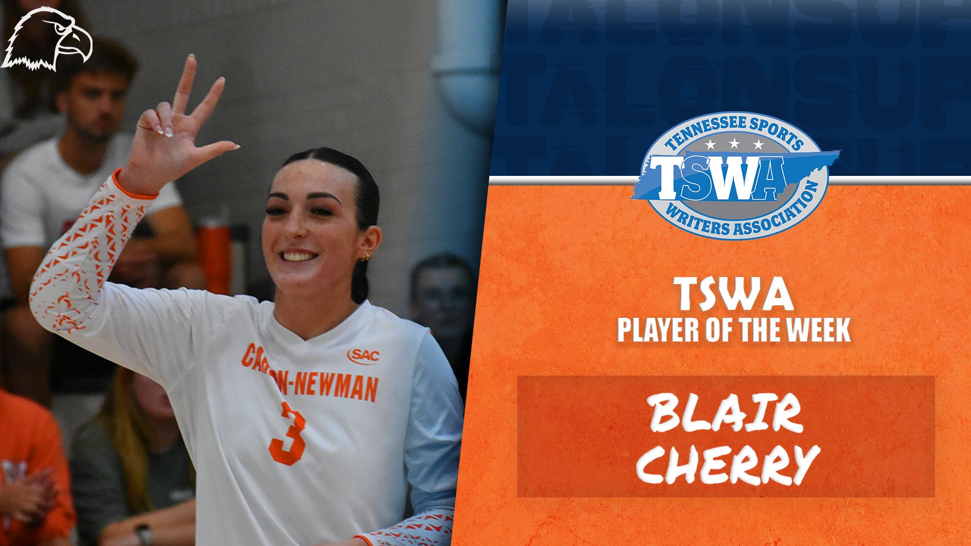 Blair Cherry Named Tennessee Sports Writers Association Volleyball Player of the Week